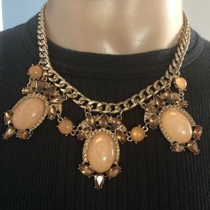 Faux Stone and Diamond Necklace and Bracelet